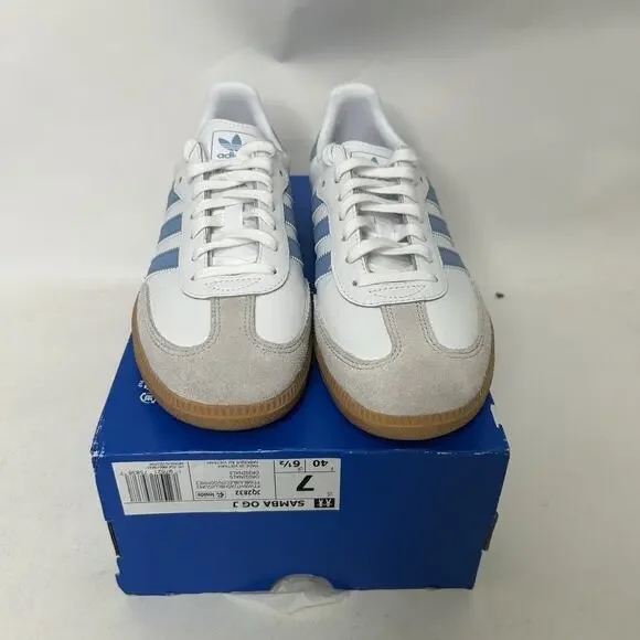 adidas GS Samba OG “White Ash Blue Gum” JQ2832 - Picture 2 of 6